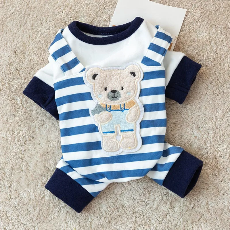 

Autumn and Winter Dog Clothing Cartoon Little Bear Carrying Strap Four Legged Home Clothing Pet Clothes XS-XL