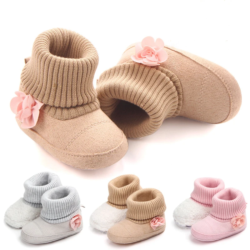 

Fashion Winter Warm Sock Shoes Cotton Fabric Boots Newborn Baby Boys Girls Kids Infant Toddler Moccs Shoes for 0-18M