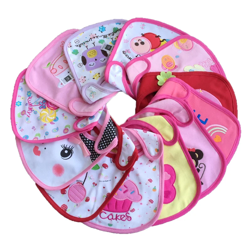50Pc/Lot Mixed Sales Cotton Baby Bibs Waterproof Infant (Send By Boys' or Girls')