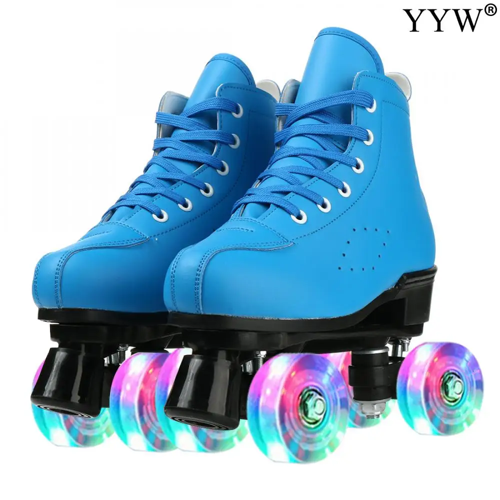 4 Wheels Double Row Roller Skates Shoes Flash Kids Child Sneakers Beginner Men And Women Roller Skating Shoes Boy Girl Adult