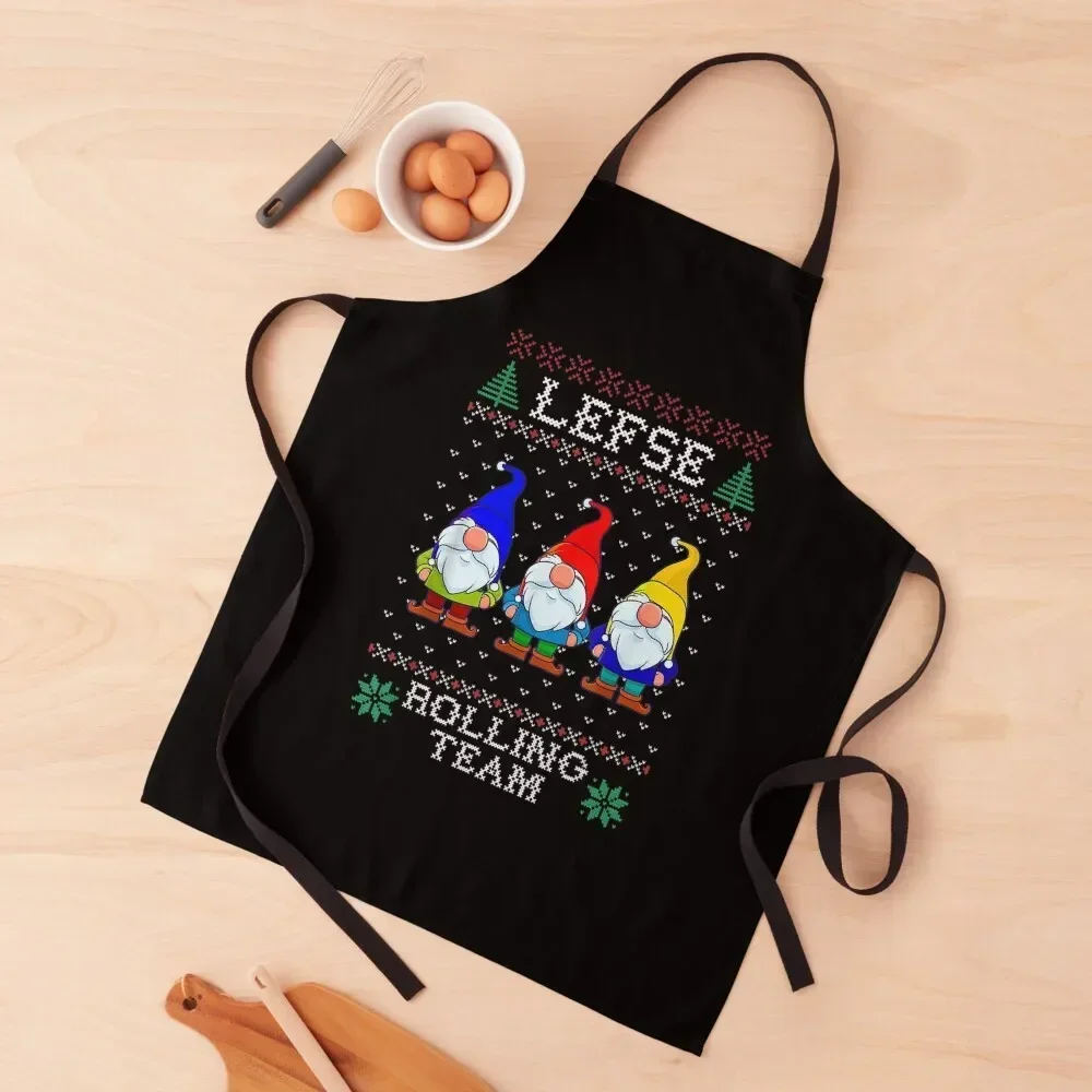 Lefse Rolling Team Рождественский фартук для выпечки Tomte Gnome Xmas женский рабочий салон