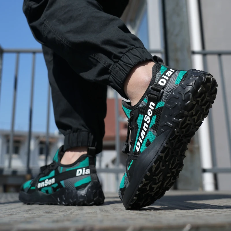 Мужские легкие защитные ботинки для работы с защитой от проколов неразрушающая