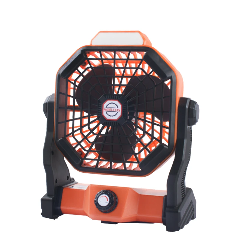 High brightness LED outdoor camping fan lights are rechargeable with four speed adjustment
