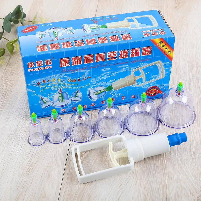 

6 шт., профессиональные медицинские китайские Банки для вакуумного массажа