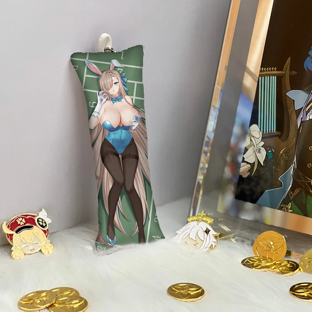 

Брелок Yuuki Asuna Mini Dakimakura, подвеска с синим архивом, аксессуары для аниме, брелок для ключей, милая подушка для тела, подвеска для сумки, брелок