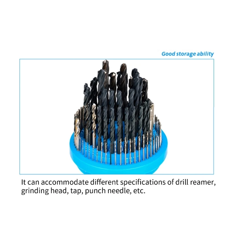 Drill Bit Storage Base, Drill Needle Grinding Head Plastic Tool Organiser Box X3UD images - 6