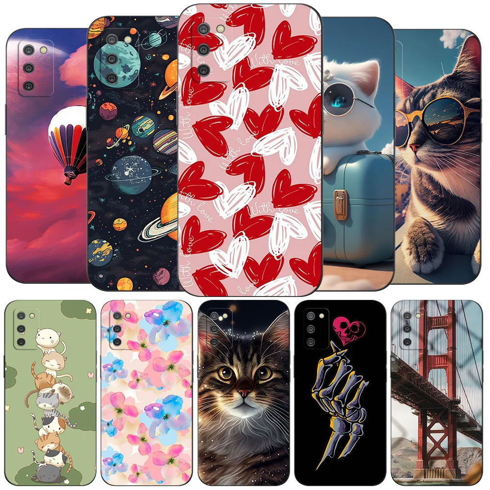 Чехол для Samsung A03S 164 3 мм мягкий чехол Galaxy A03s a037 черный из ТПУ 6 5 дюйма с интересным