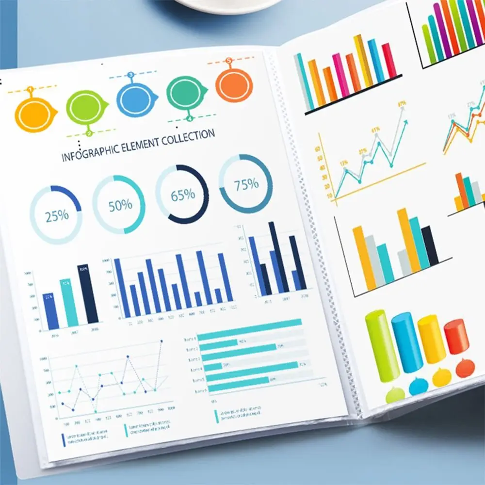 Мультипликационная папка для хранения на 20/30/60/100 страниц Большая вместительная