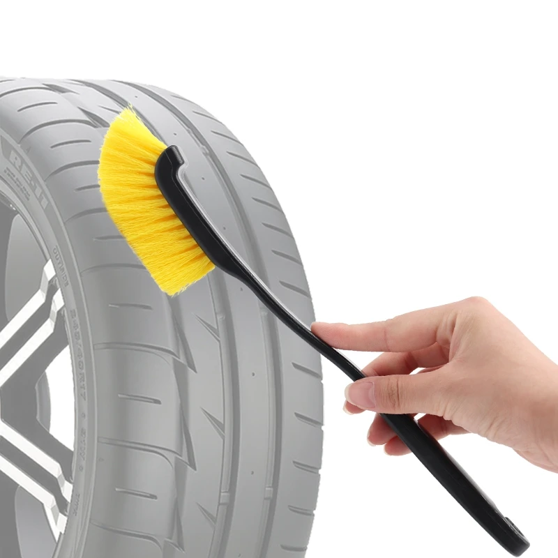 

Car Wheel Tire Rim Detailing Brush Truck SUV Wheel Wash Cleaning Detail Brushes with Plastic Handle Auto Washing Cleaner Tools
