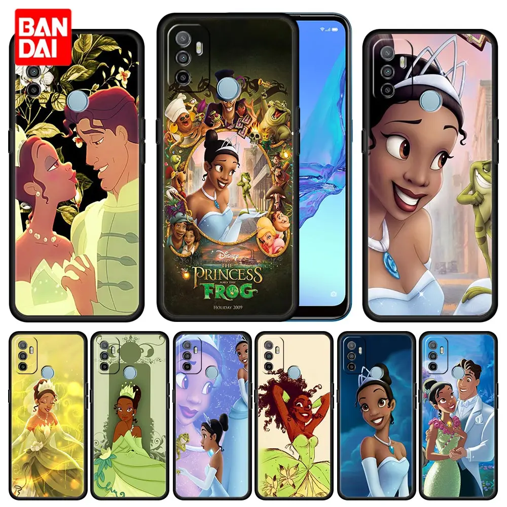 

Disney Tiana Princess Anime Case for Oppo A53 A52 A3s A5s A9 A15 A31 A54 A74 A93 A94 F19 Pro 4G 2020 Silicone Cover Black Phone