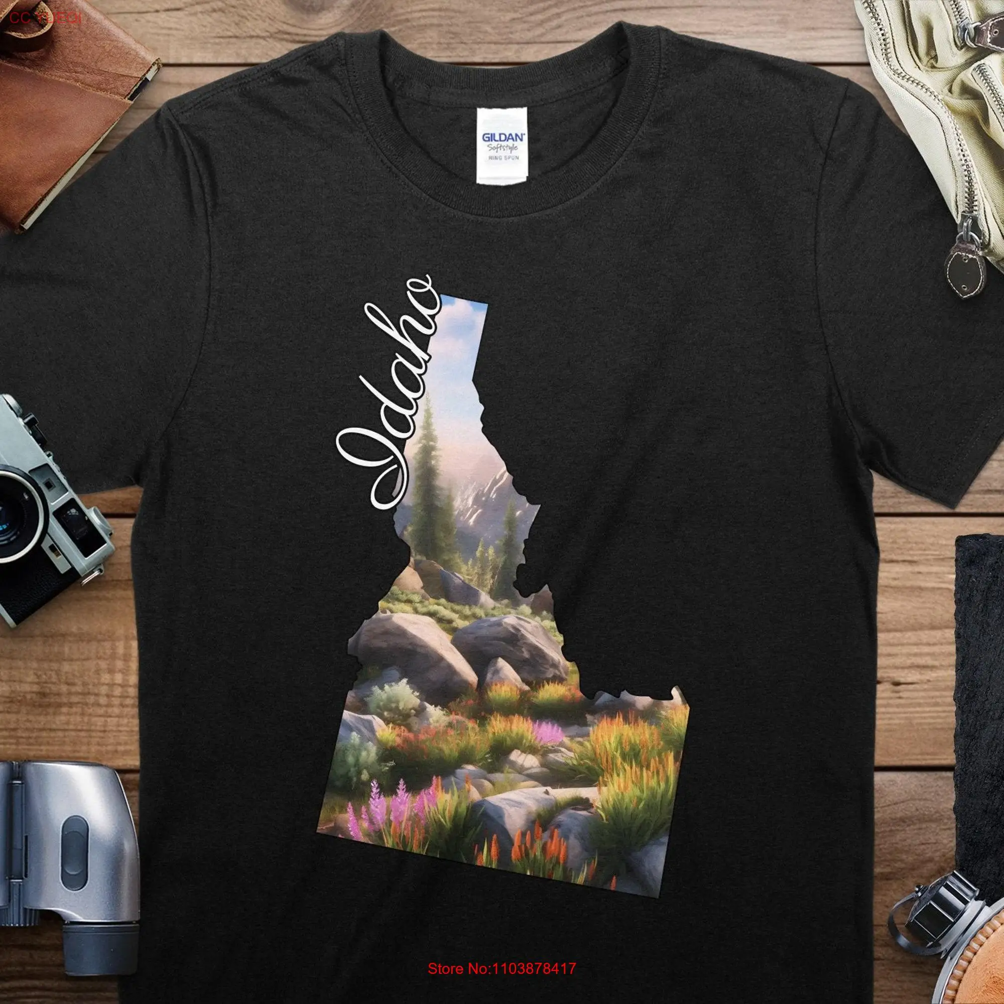 Дорожная футболка с длинным или коротким рукавом для мечты Айдахо