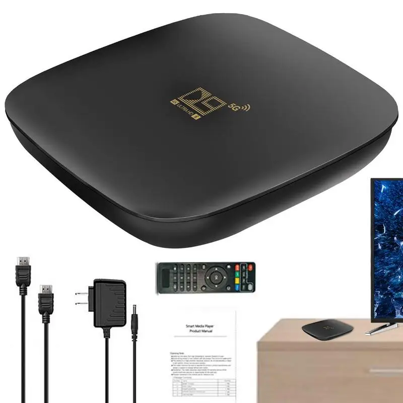 

D9 Android 10.0 Smart Box Dual-band High Definition Set-top Box 2.8G 5G WIFI High Speed TV Box Home Youtube Media Player