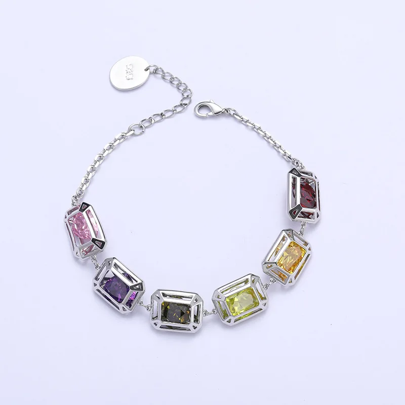 

Новинка 2022, браслет из драгоценных камней, светлый роскошный модный дизайн в европейском и американском стиле, цветной браслет из циркония