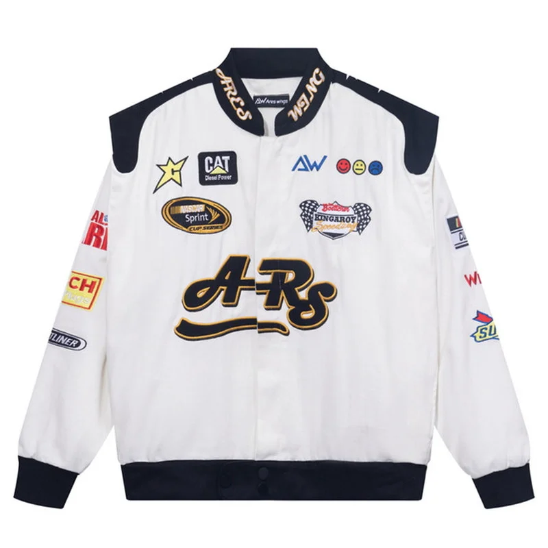 

2022 зимняя мужская куртка с вышитыми буквами, лоскутные мотоциклетные куртки в стиле хип-хоп, Университетская байкерская куртка, уличная оде...