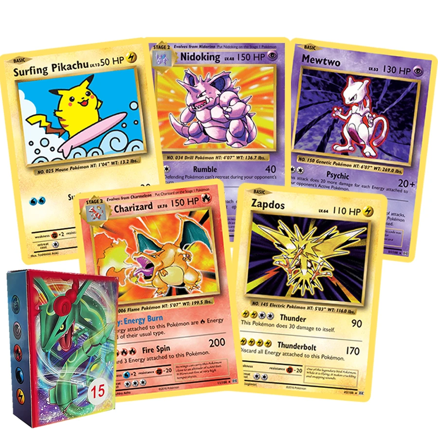 Карты Pokemon Flash Energy Trainer на английском, 60 шт., Mega GX Vmax EX Tag, командная коробка, Charizard, игра, сияющая Коллекция, детская игрушка