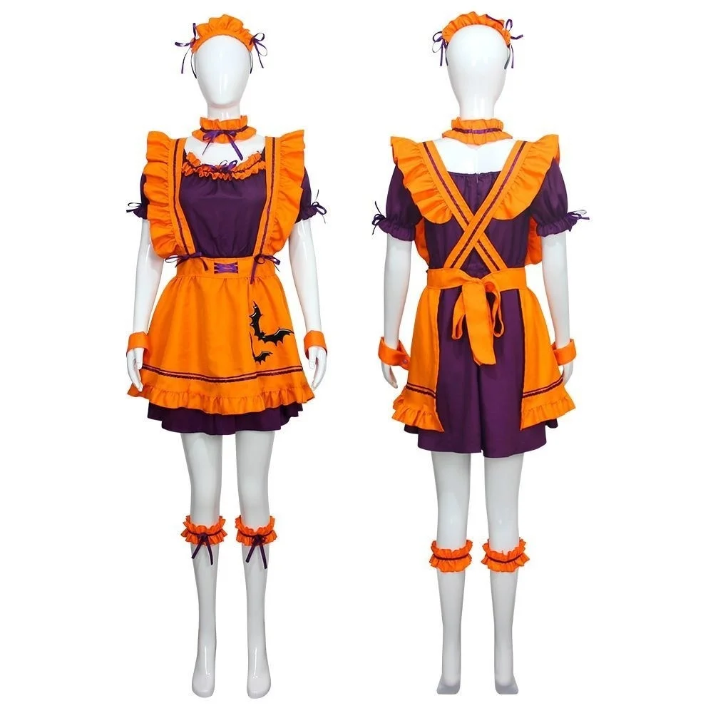 

Batmaid cosplay maid restaurant maid cosplay anime costume embroidered Halloween split