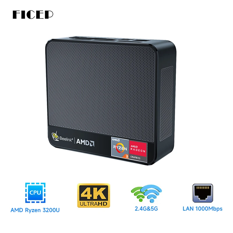 SER 3200U Мини ПК Windows 11 AMD Ryzen 3 Beelink DDR4 16 Гб SSD 500 Dual HD 1000 м WLAN Wifi5 4K Настольный компьютер |