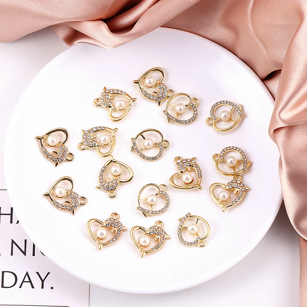 

15Pcs 18*17MM Delicate Heart Charm Romantic Alloy Women's Pendant for DIY Necklace Earrings Jewelry Making Accessories Gifts