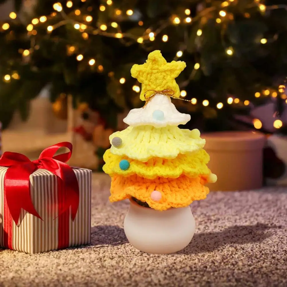 Рождественская елка ручной работы мягкое яркое украшение сделай сам проект