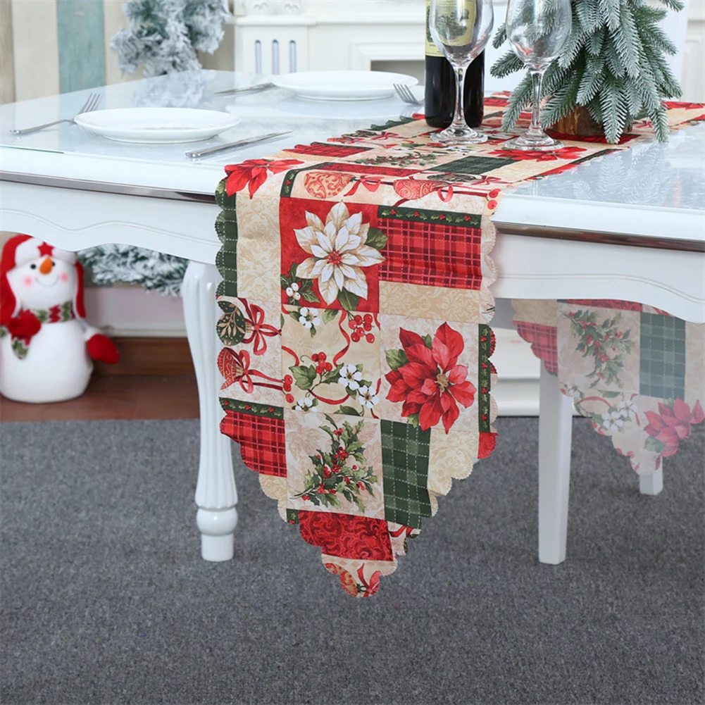 

Christmas Tablecloth Decorations Dinning Table Runner Table Cover Ornaments For Home Xmas Party Holiday Holiday Decor 180x35.5cm