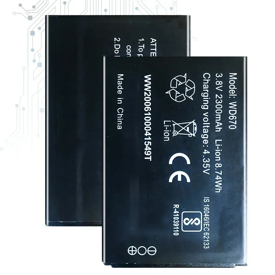 Замена аккумулятора для ZTE WD670 Wi-Pod 4G LTE карманного Wi-Fi-маршрутизатора 2300 мАч