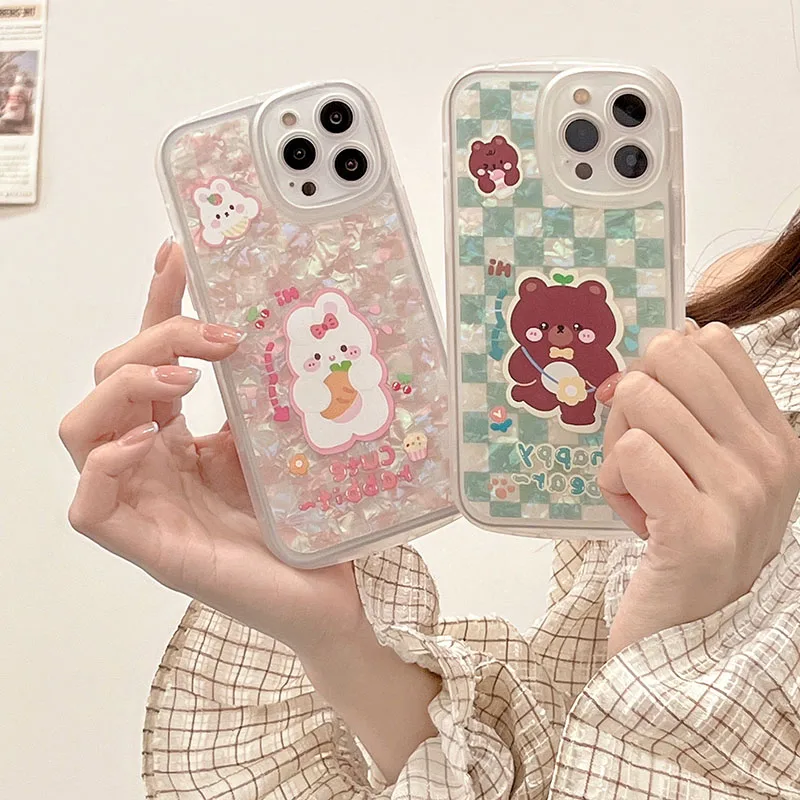 

Cute Bunny Bear Phone Case for Huawei mate30 mate30pro 40 P40 P40pro P50 Honor 50 50pro 60 60pro Cover