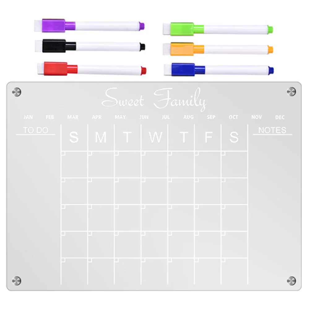 

Magnets Refrigerator Acrylic Message Board Clear White Fridge Three-dimensional Magnetic Walls Whiteboard Dry Erase