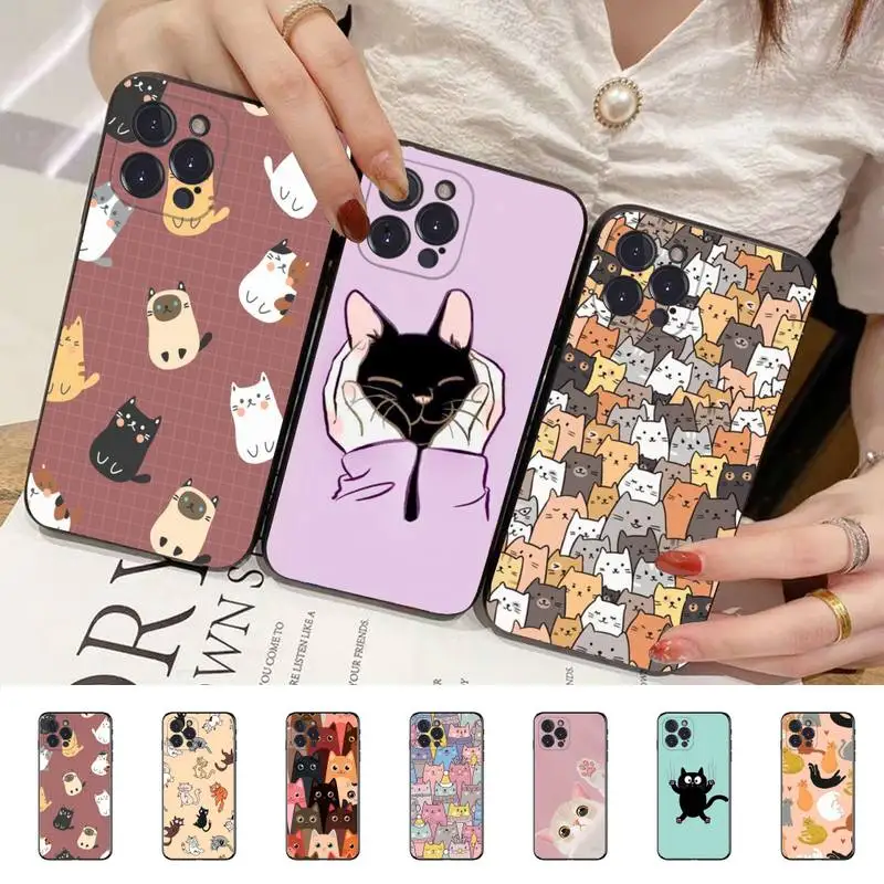 

Cat Cute Kitten Phone Case for iPhone 11 12 13 mini pro XS MAX 8 7 6 6S Plus X 5S SE 2020 XR case
