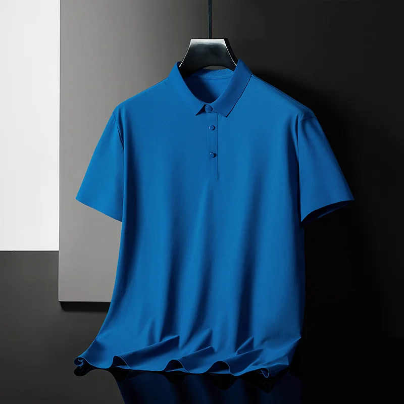 

Рубашка-поло мужская из вискозы, деловая быстросохнущая футболка с короткими рукавами, с лацканами для гольфа, костюм для езды на мотоцикле, лето