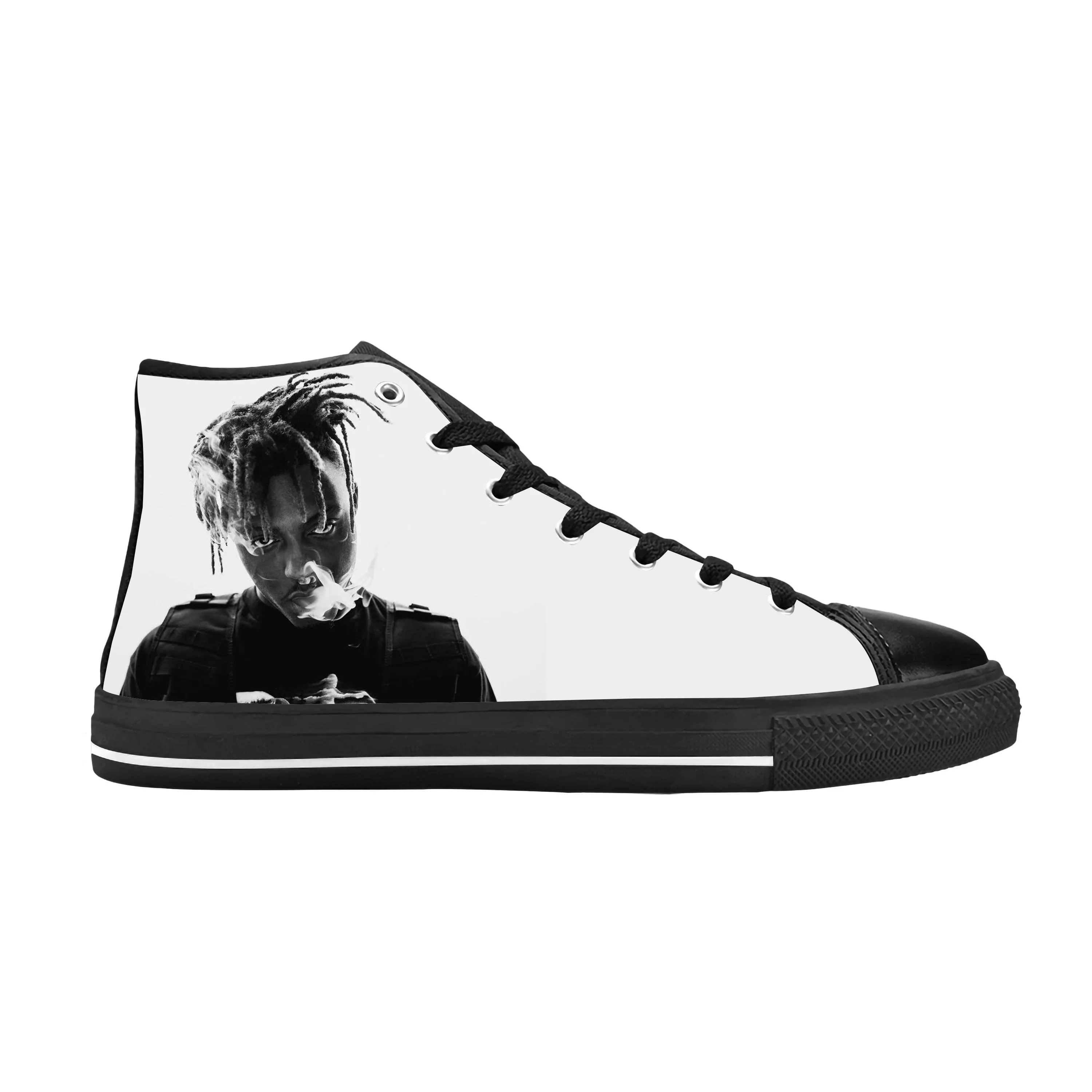 

Juice Wrld Hip Hop Rap Rapper Music Singer Rock Casual Cloth Shoes High Top Comfortable Breathable 3D Print Men Women Sneakers