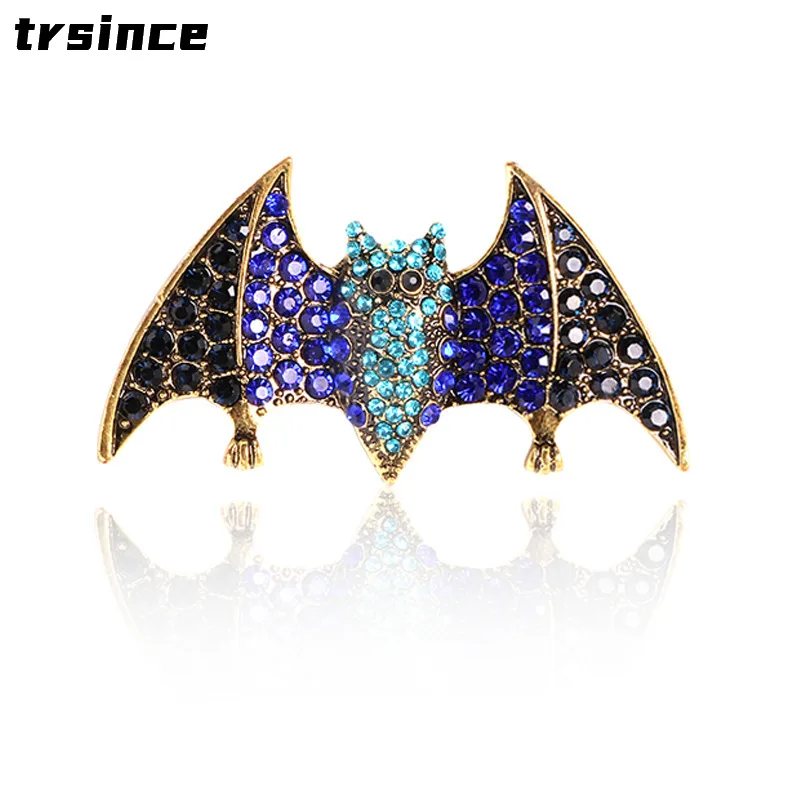 

Creative Bat Rhinestone Brooch Retro AnimalSuit Sweater Pin Badge Brooches Party Accessories for Men and Women Holiday Gift
