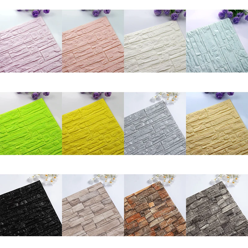 3D Наклейки на стену из пенопласта Водонепроницаемый каменный обои Декор для дома Гостиная Декор Ванная комната Самоклеющиеся наклейки.