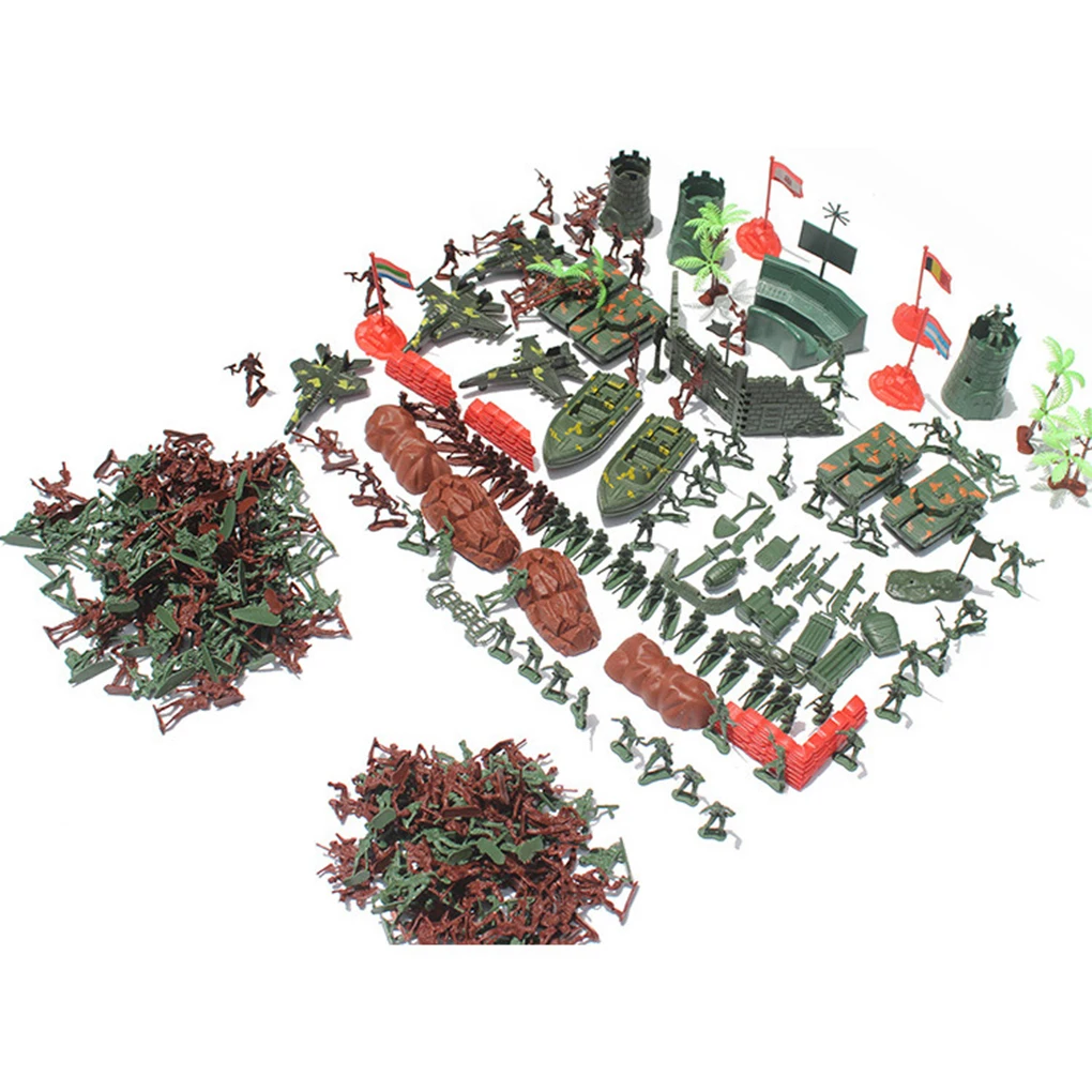 

290pcs Soldiers Armament Playset Kids Toy 4cm Men Base Sand Table Toys Scene Doll Collective Plaything Sufficient Models