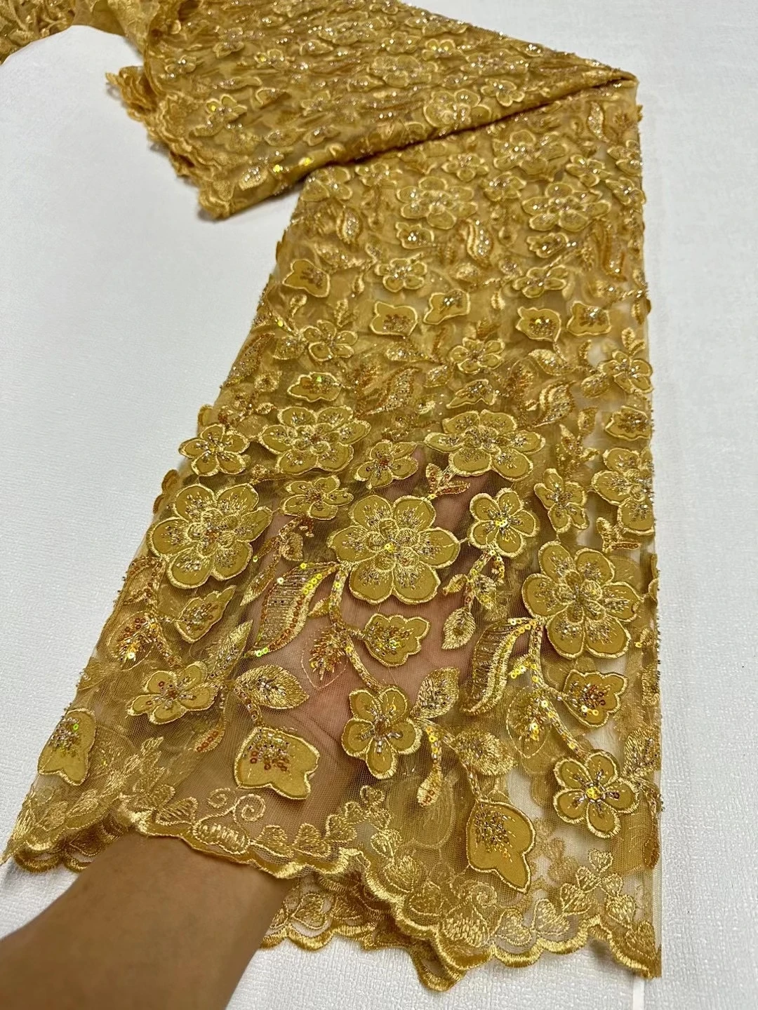 Африканская искусственная ткань для шитья одежды блесток тюль свадебные платья