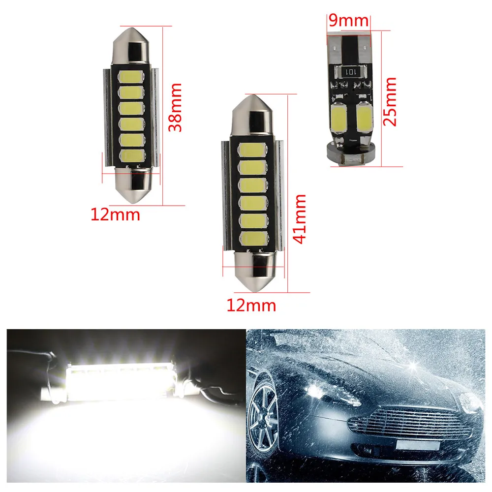

Светодиодная внутренняя лампа Canbus Festoon 5630 6-SMD белого цвета для VW Golf 3 MK3 1991-1997, 3 шт./компл.
