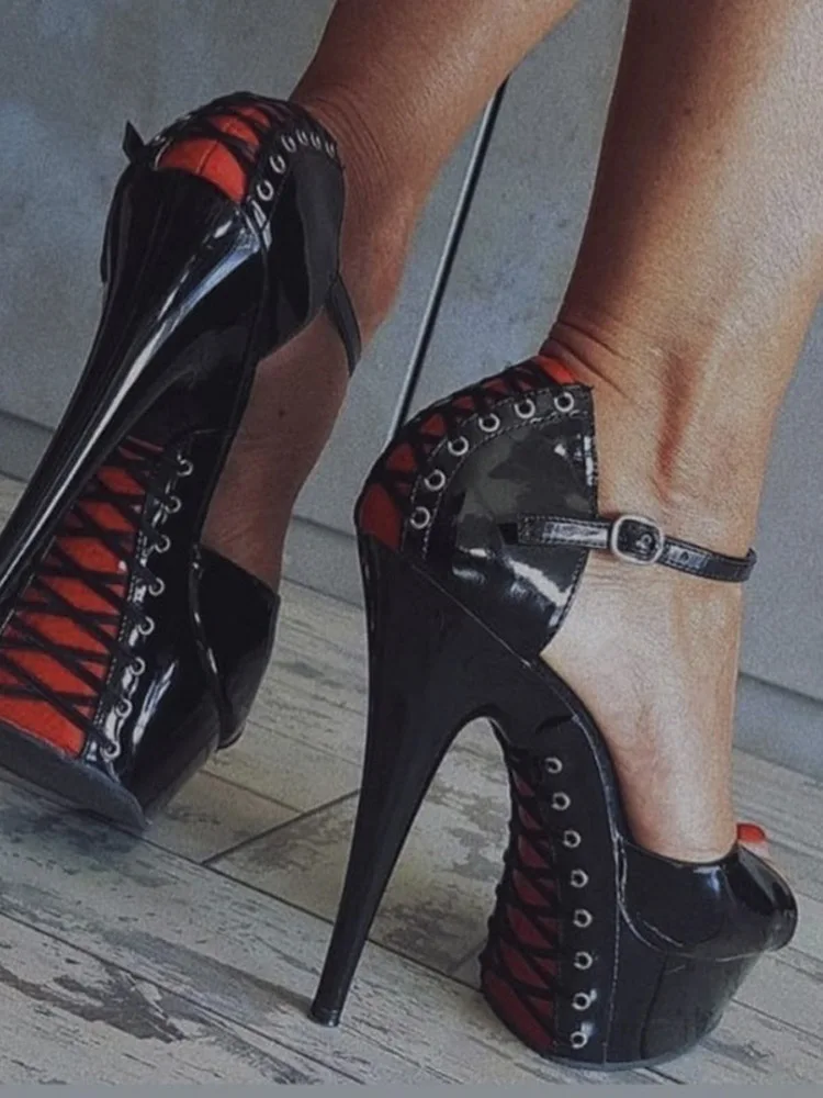 6 Inches Platform Sandals Exotic Nightclub Bride 15cm Stripper Heels Mature Sexy Fetish Shoes Pole DanceNightclub Peep Toe Dress