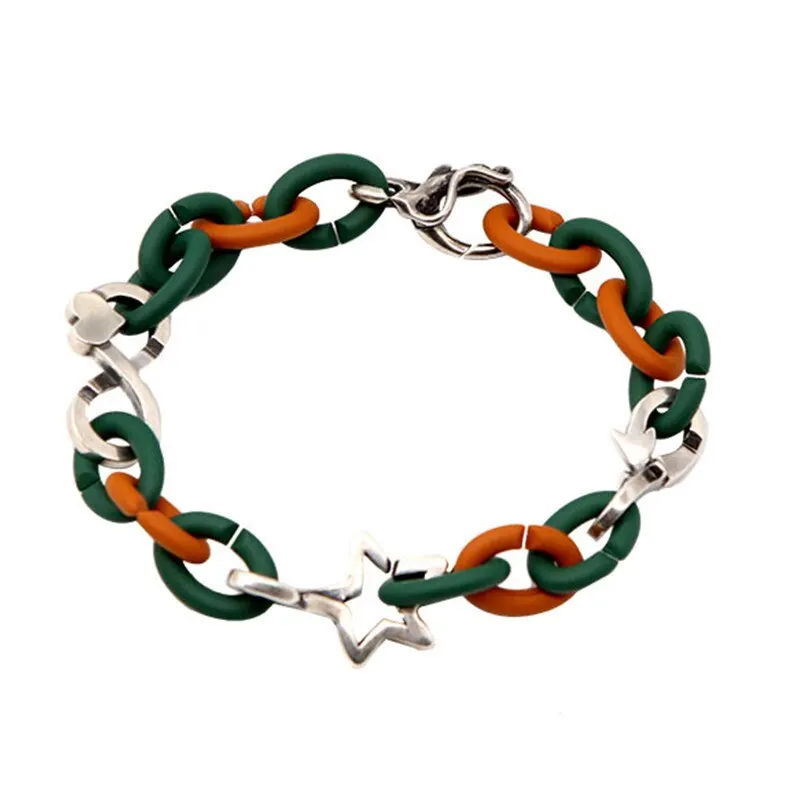 

Новинка 2021, зелёная резиновая пряжка серии X, браслет «сделай сам», модный Индивидуальный мужской браслет с шармами, Женский резиновый браслет