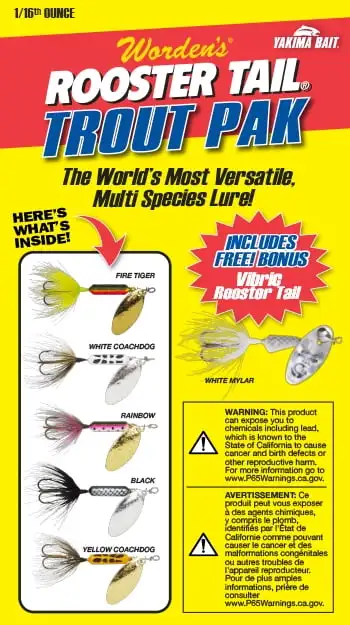 

1/16oz Rooster Tail Trout Pak Box Kit with Storage Box