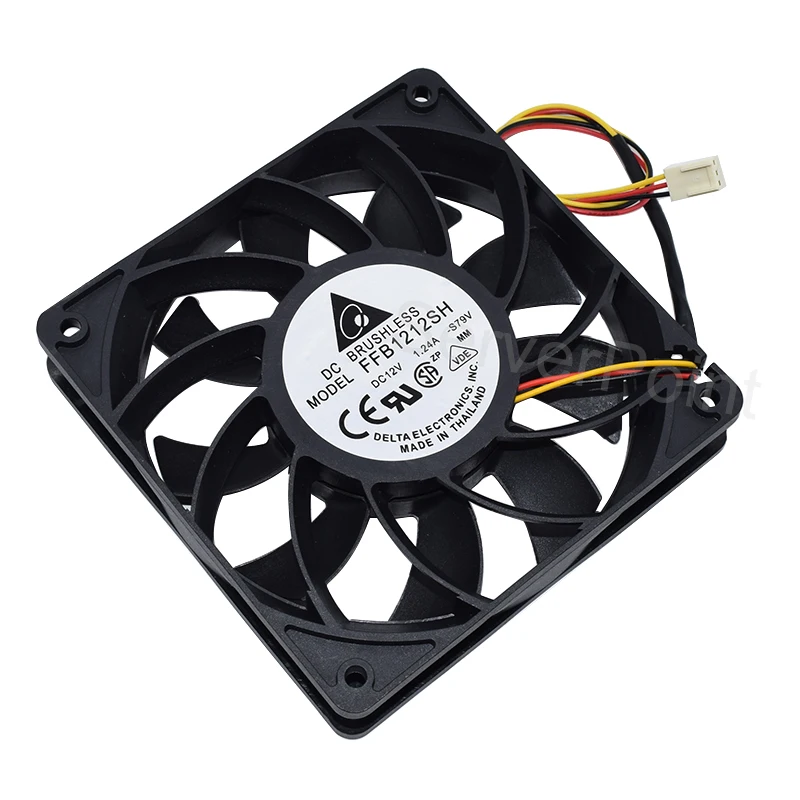 Хорошо протестированный серверный инвертор для майнинга чехол осевой промышленный вентилятор FFB1212SH охлаждение 120*120*25 мм 3-контактный 12 В постоянного тока а кулер