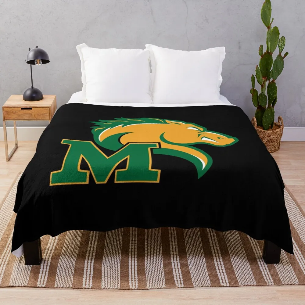 

Marywood logo-shirt Throw Blanket Retro Blankets