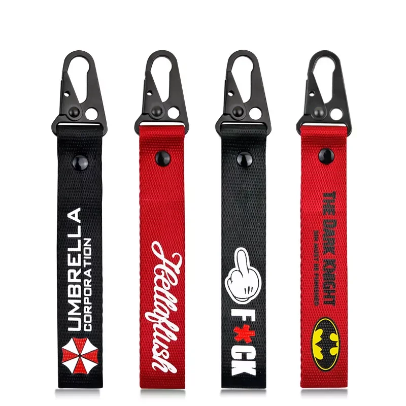 

Corporation Logo JDM Style Car key Chain Creative Metal Auto Key Ring Wrist Lanyard Holder for Men Fashion Accessories