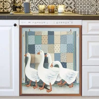 loyal geese magnetic stickers dishwasher door cover kitchen decorative fridge panel decal cover easily trimmable 23 w x 26