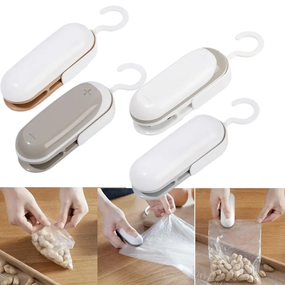 

Portable Bag Clip Food Storage With Hook Seal Packing Plastic Bag Sealer Packing Sealing Machine Heat Impulse Mini