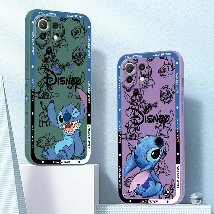 Disney Super Cute Stitch Phone Case for Xiaomi Mi 11 Lite12T 10T 11T Pro 13 pro Poco X3 F4 F5 X4 X5 nfc Soft TPU