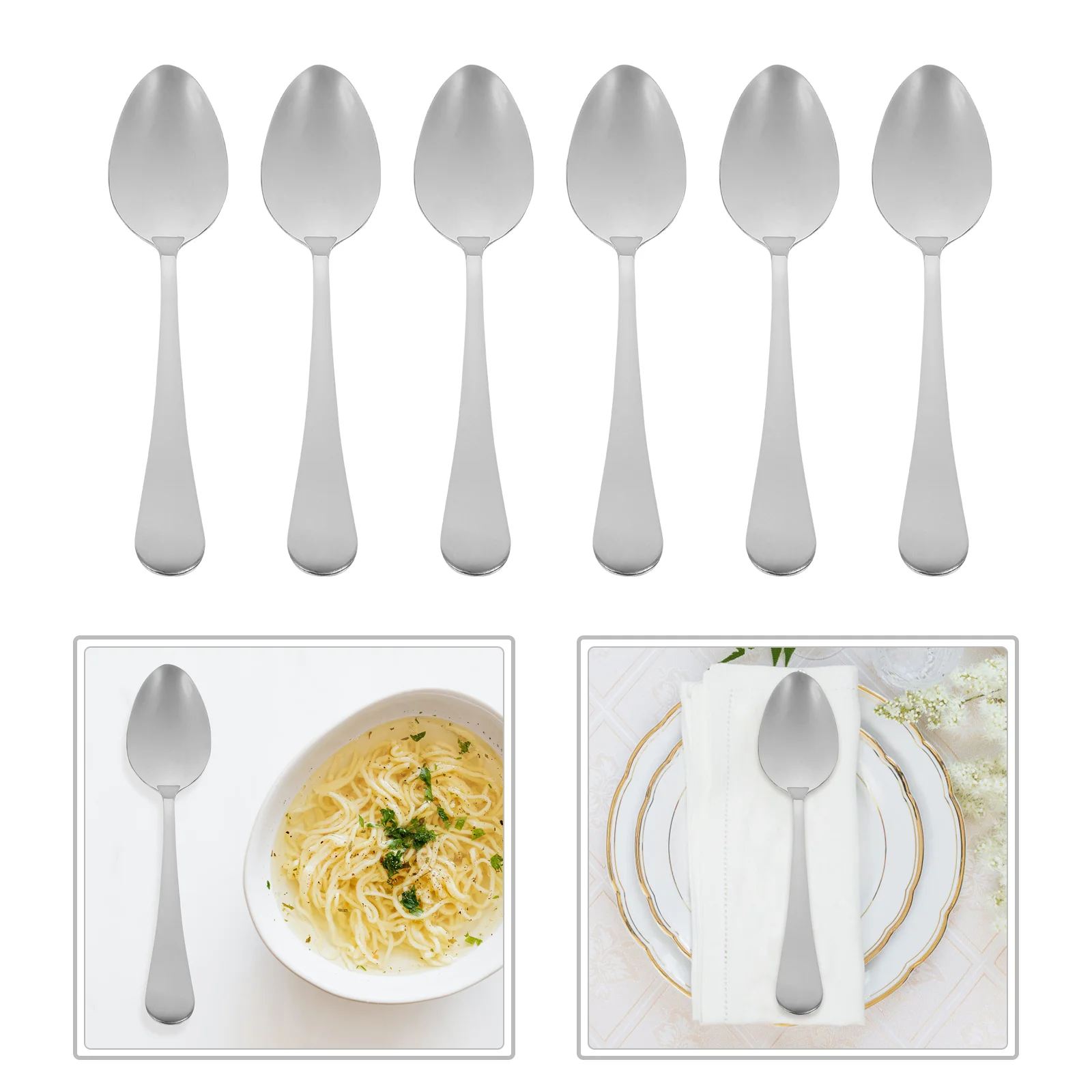 

6 шт., зеркальная ложка для кофе