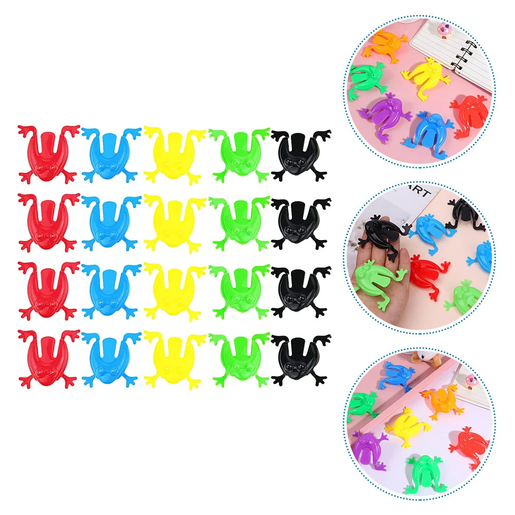 

100Pcs Frogs Realistic Frogs Colorful Bouncing Frogs (Mixed Style)