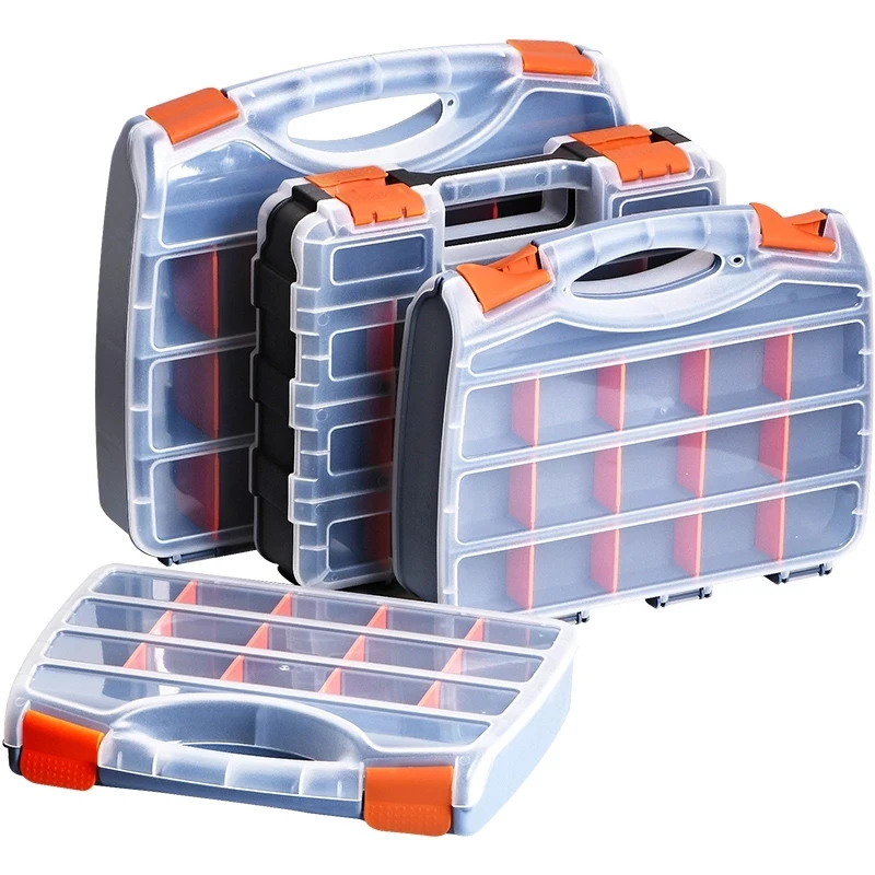 

Portable Parts Box Screw Storage Case Hardware Tool Bait Kit Screws Organizer Detachable Partition Grid Auto Repair Tools Bin