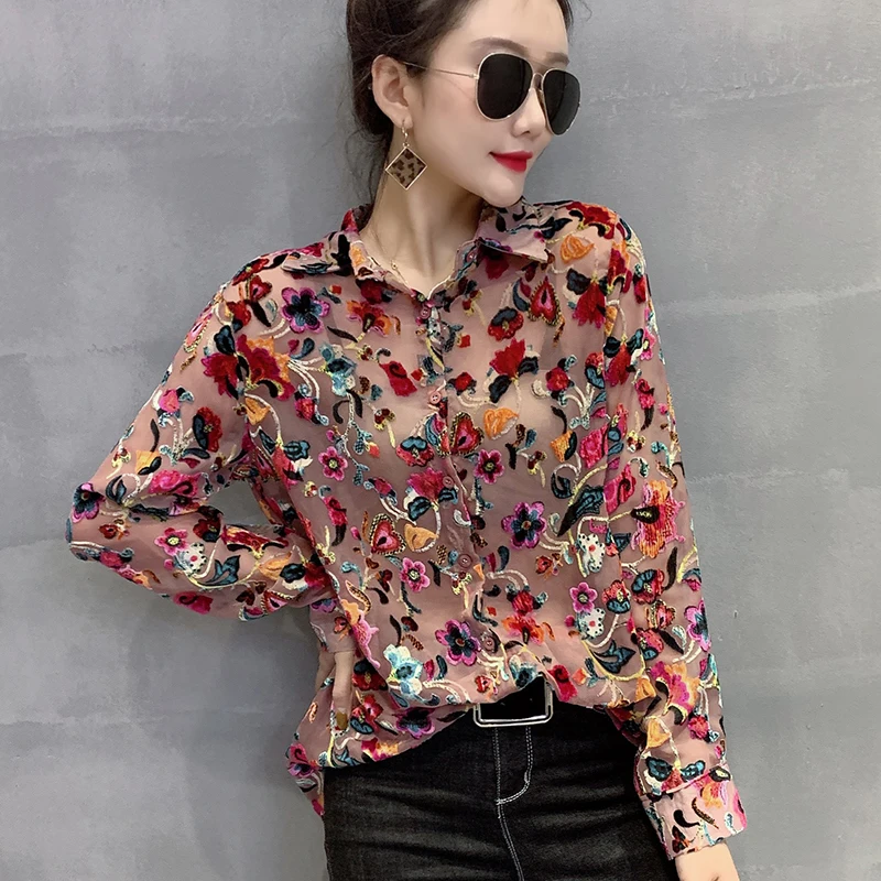

Spring Autumn Loose European Clothes Fashion Microfiber Blouse Women Button Cardigan Shirt Tops Ropa Mujer 2021 New