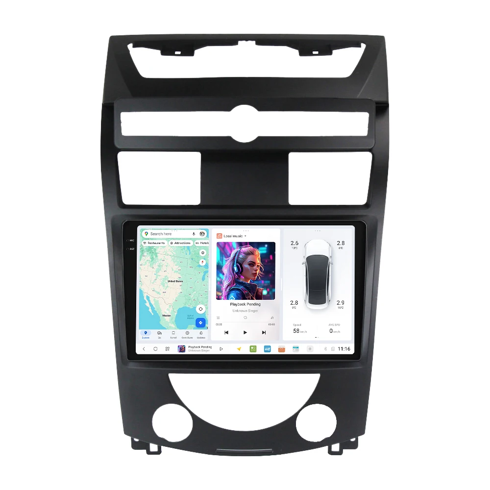 Фото Автомагнитола MEKEDE Android DUDU7 с GPS-навигацией и CarPlay для Ssang Yong Rexton 2006-2012 №2