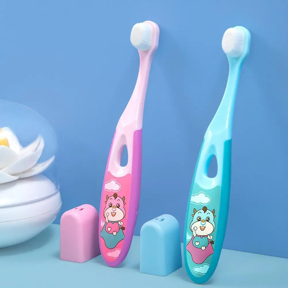 

2022 3-12 Years Old Ten Thousand Soft Bristles Deep Cleaning Tongue Cleaner Children's Manual Toothbrush Dental Care Brush